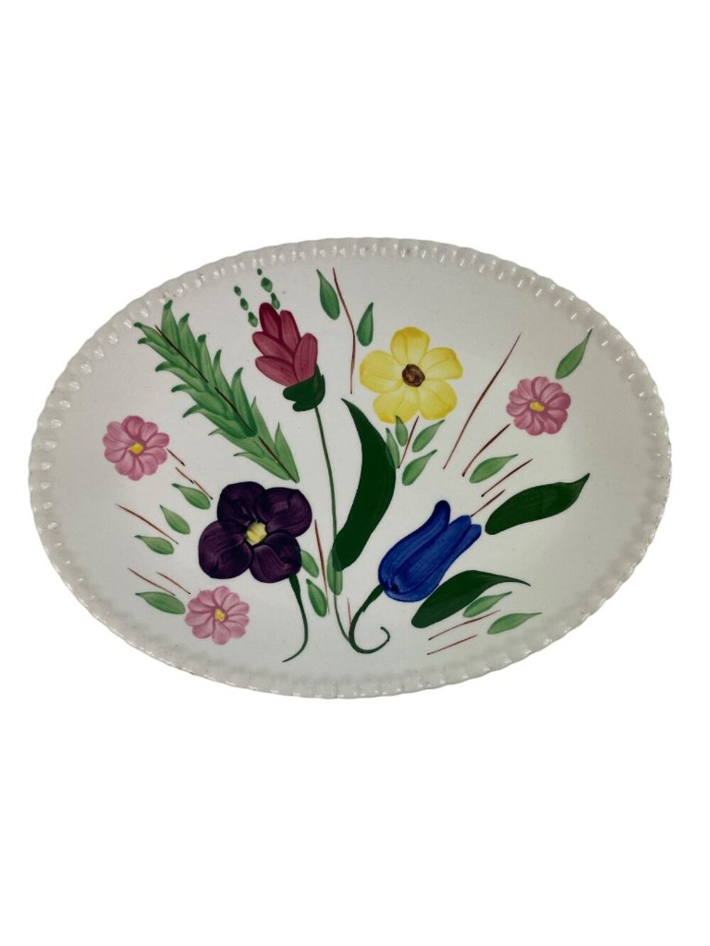 Blue Ridge Southern Pottery Mountain Nosegay 11" Oval Serving Platter